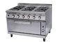 Security Cooking Lines Free Standing Gas Range With 4 / 6 European Burners